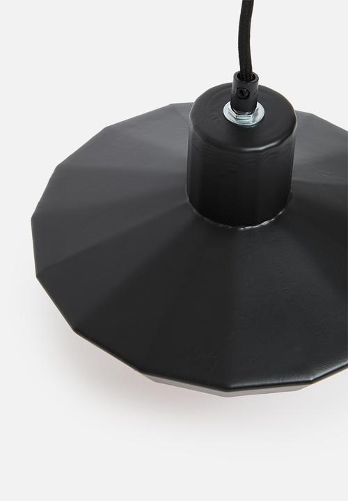 Sixth Floor - Facet pendant - black
