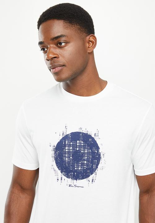 Ben Sherman - Painted chq target tee shirt - ivory
