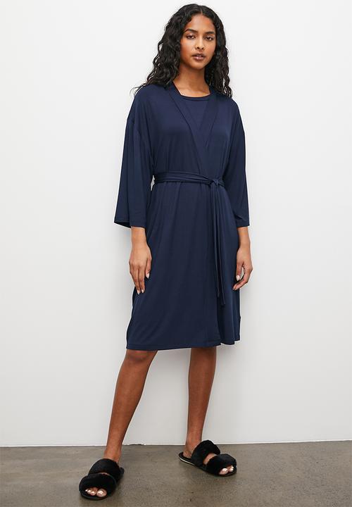 Knit robe - ink