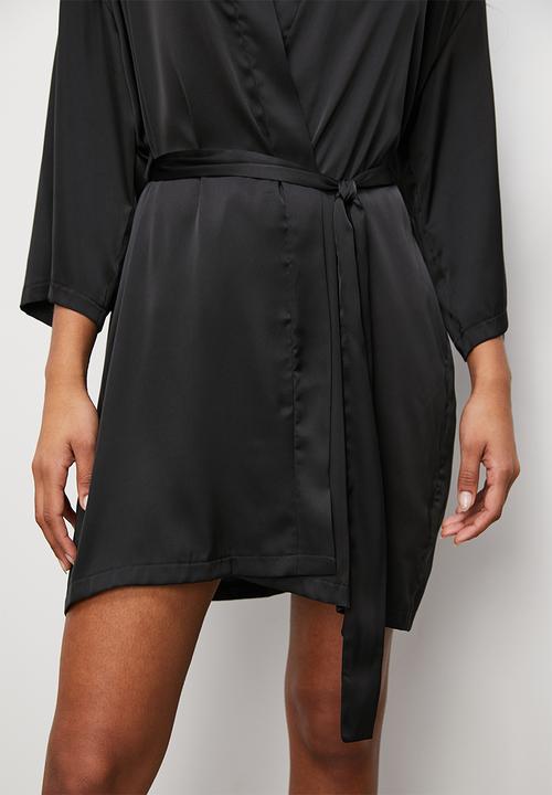 Superbalist - Satin robe - black