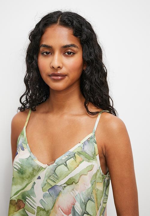 Superbalist - Sleep cami & pants set - soft watercolour palm