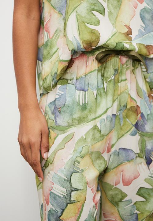 Superbalist - Sleep cami & pants set - soft watercolour palm