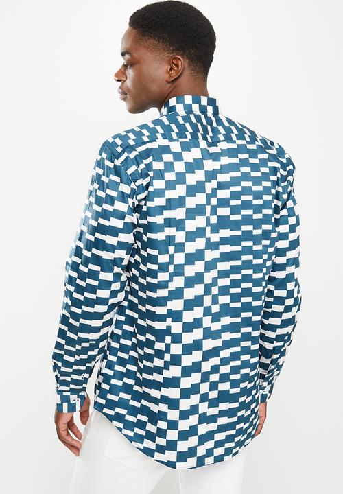 Ben Sherman - Large geo shirt 68073 - navy