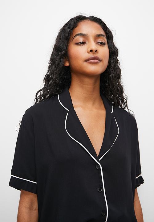 Superbalist - Sleep short sleeve & shorta set - black