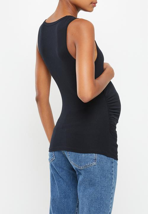 Superbalist - Maternity fitted high neck tank - black