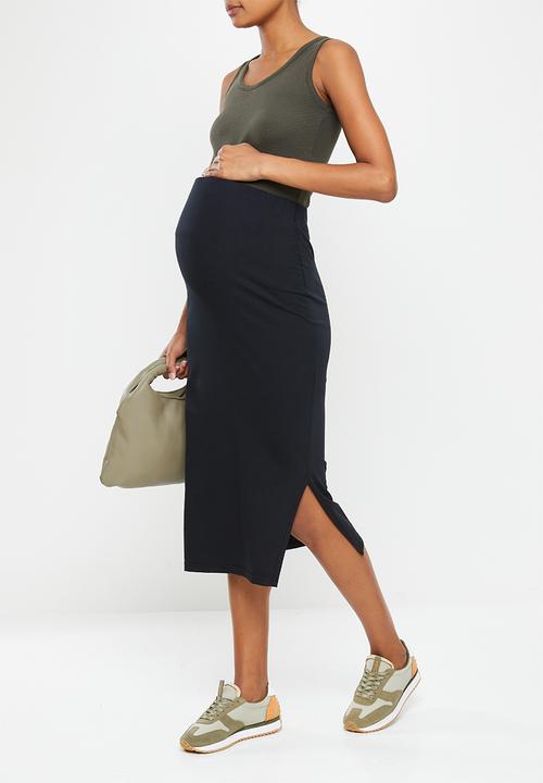 Superbalist - Maternity column slit skirt - black