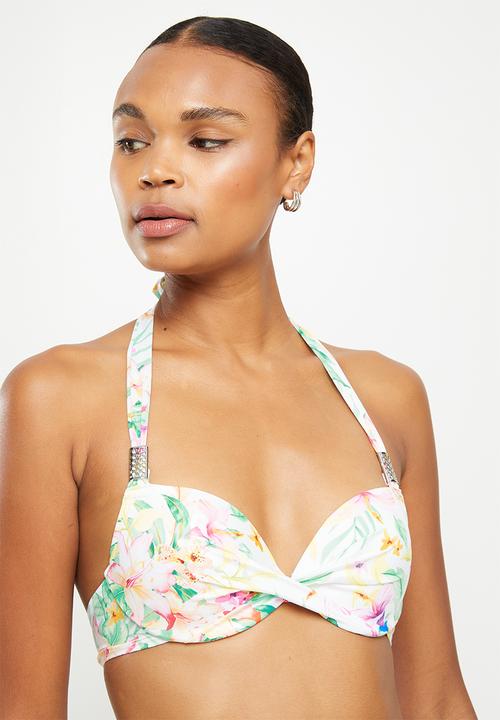 DORINA - Koro island bikini top - white