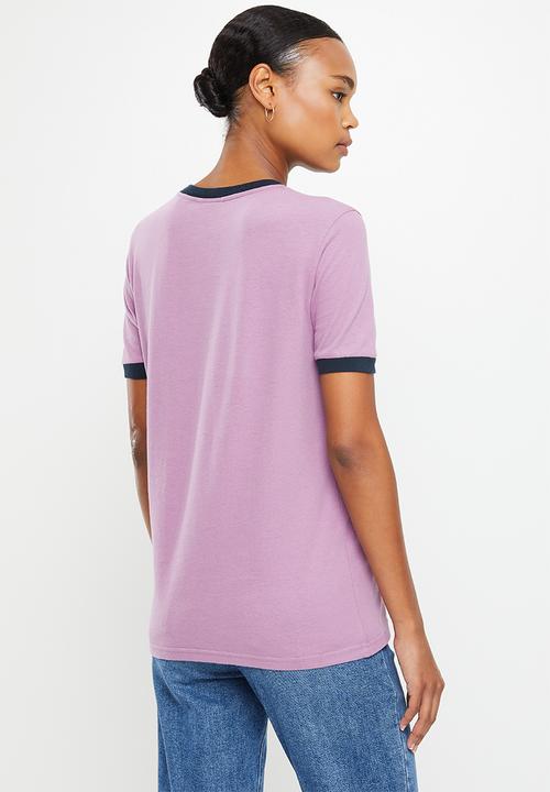 Superdry. - Cl ac ringer tee - dazed lilac
