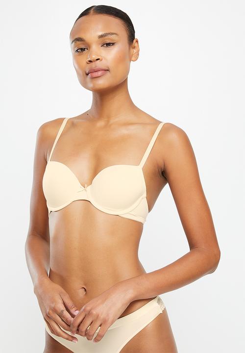 DORINA - Ida 2 pack demi bra - coral & beige