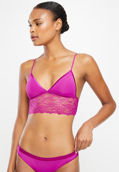 DORINA - Crystal 2pack bralette - purple & ivory