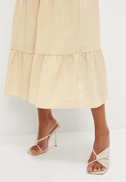 MILLA - Co-ord textured midi skirt - brazillian sand