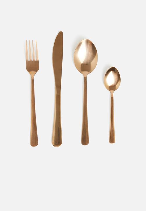 Excellent Houseware - Cutlery set - brass