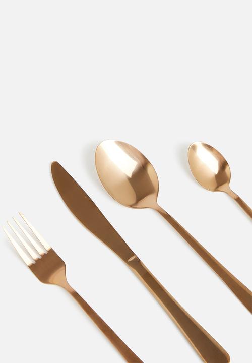 Excellent Houseware - Cutlery set - brass