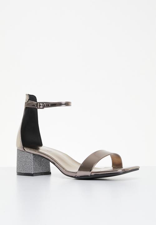 Butterfly Feet - Shimmer 1 block heel - pewter