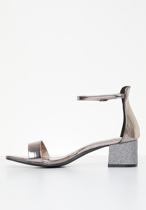 Butterfly Feet - Shimmer 1 block heel - pewter