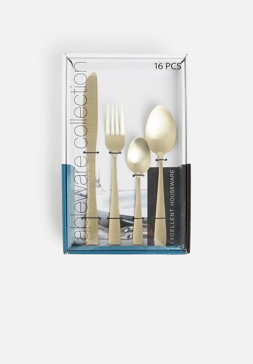 Excellent Houseware - Cutlery set - gold