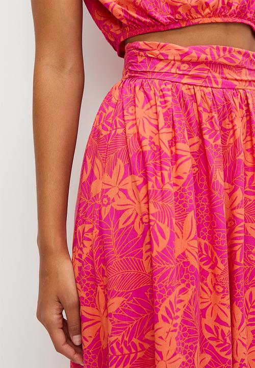 MILLA - Co-ord a-line maxi skirt - bold floral