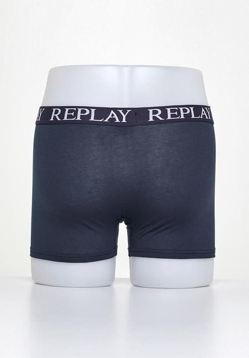 Replay - 2 pack replay underwear -  grey melange/indigo