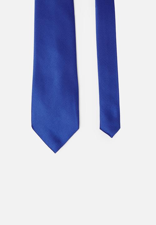 basicthread - Textured tie - royal blue