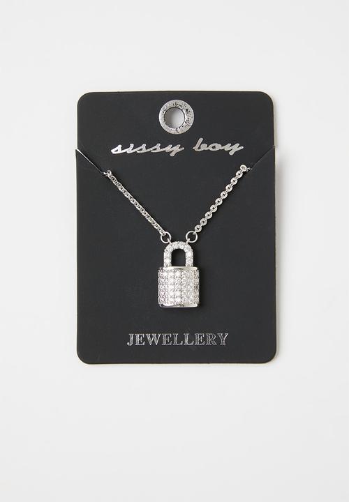 SISSY BOY - Bling locket necklace - silver