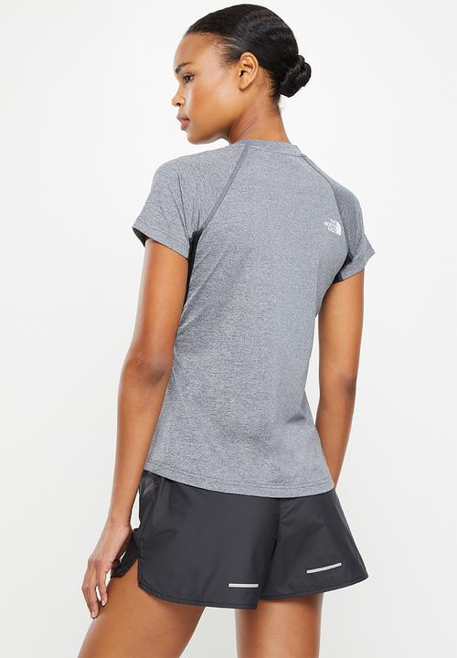 The North Face - W ao tee - eu - asphalt grey white heather & tnf black