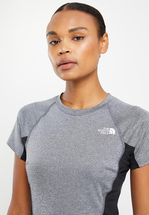 The North Face - W ao tee - eu - asphalt grey white heather & tnf black