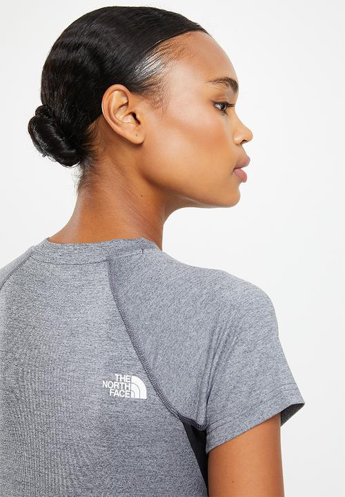 The North Face - W ao tee - eu - asphalt grey white heather & tnf black
