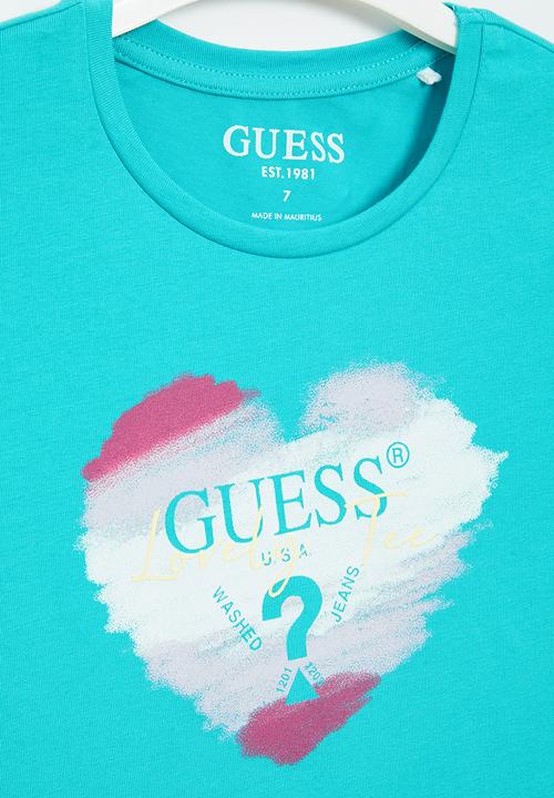 GUESS - Guess heart tee - blue