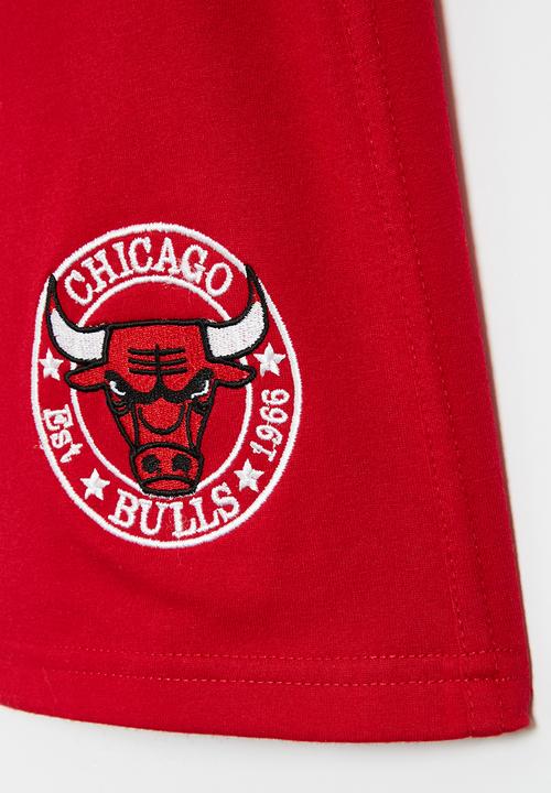 NBA - Chicago bulls core badge fleece shorts - red