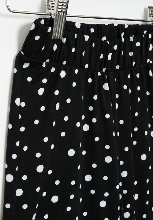Superbalist - Elasticated pant - black & white polka dot