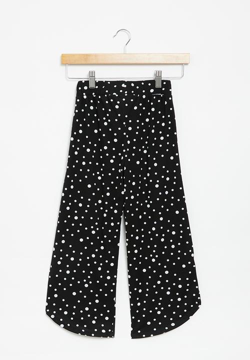 Superbalist - Elasticated pant - black & white polka dot