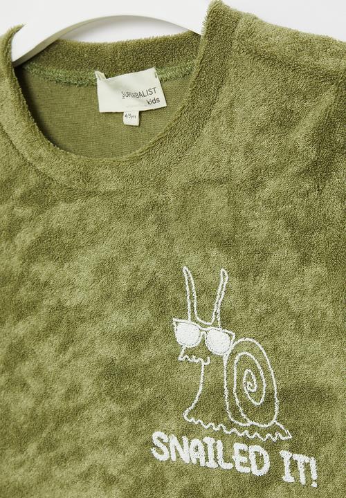 Superbalist - Printed terry tee - fatigue