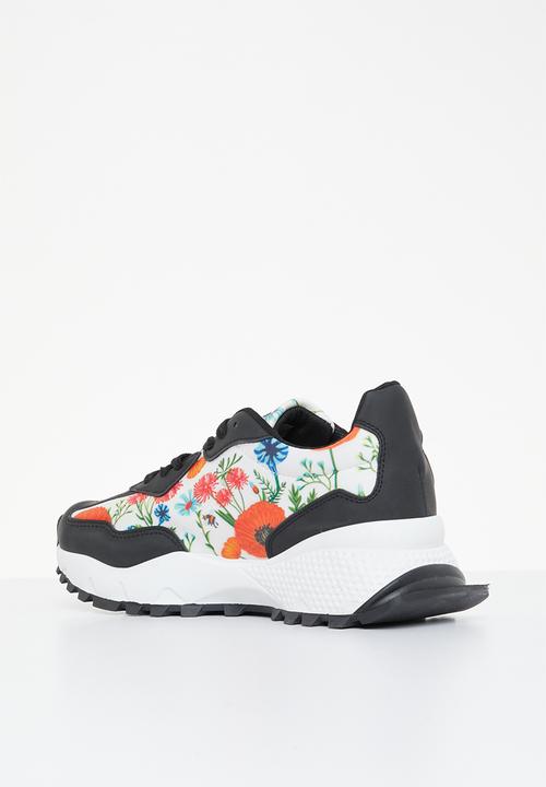 Tom Tom - Bloom chic lace-up sneaker - black floral