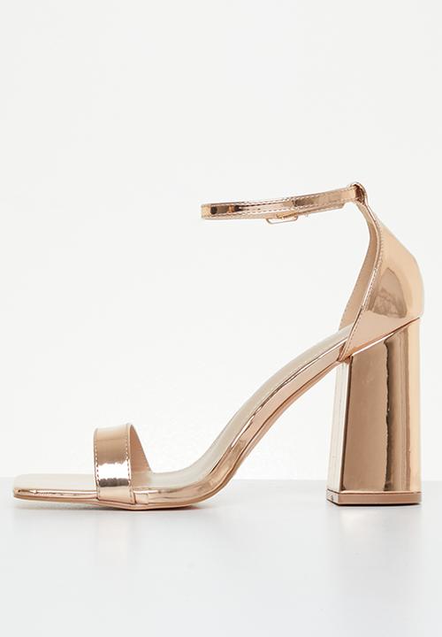 Miss Black - Bliss1 ankle strap heel - rose gold