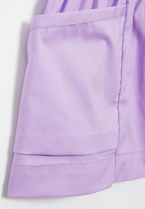 Superbalist - Cotton poplin short - purple