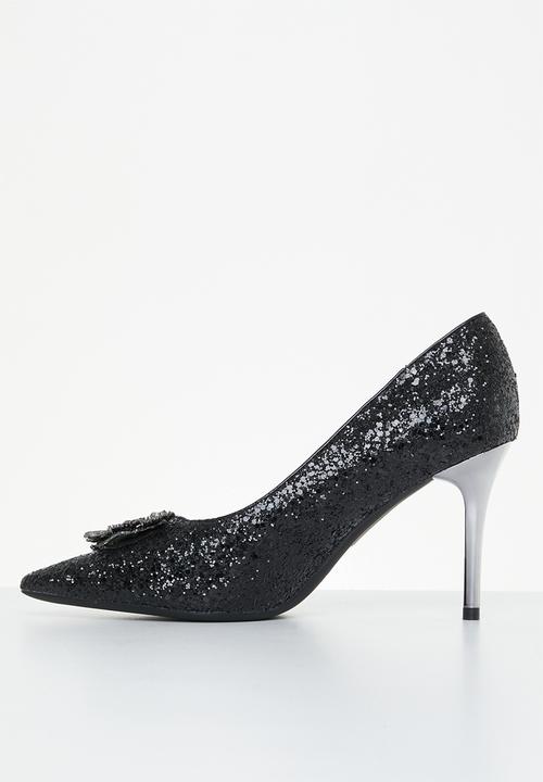 Miss Black - Crystal1 court heel - black