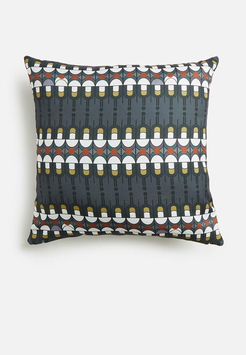 Fabric Bank  - Grace of the grey cushion cover- multi