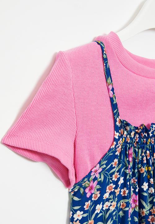 Superbalist - Tee & dress set - navy & pink