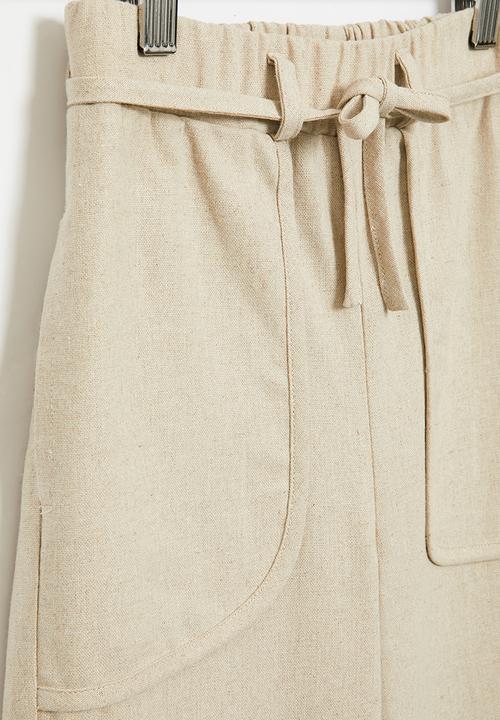 Superbalist - Wide leg pant with pocket - natural