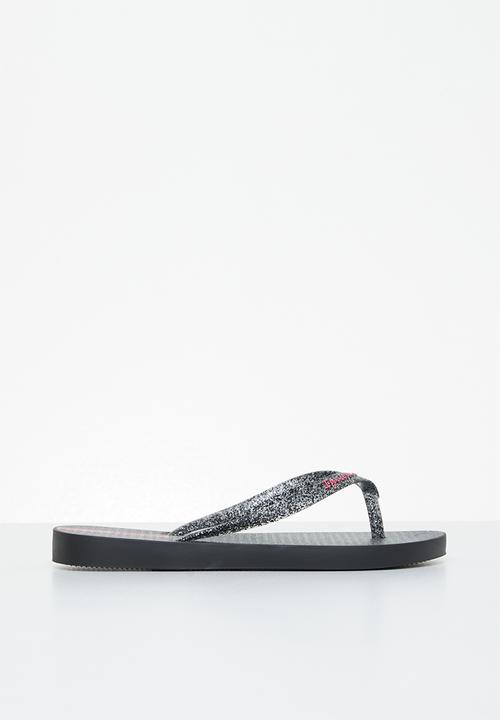 Ipanema - Girls flip flops - black & silver