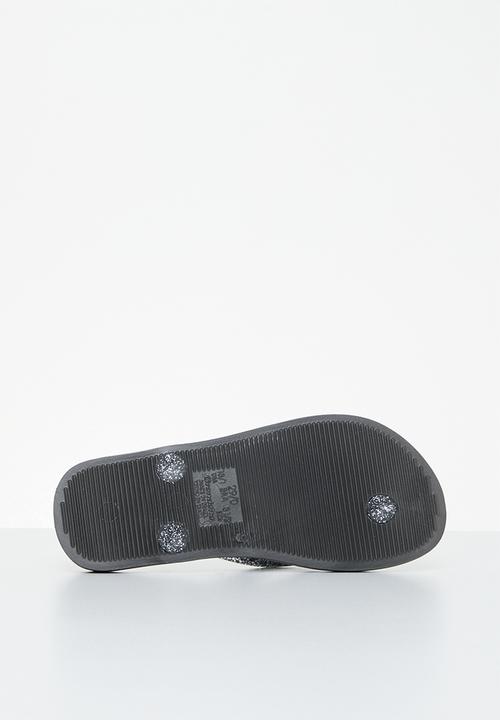 Ipanema - Girls flip flops - black & silver