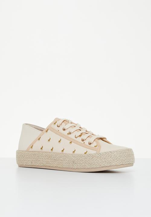 POLO - Aop espadrille sneaker - off white