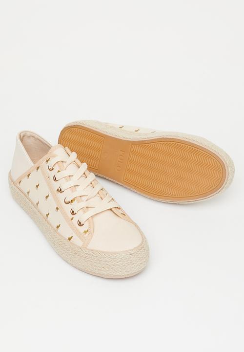 POLO - Aop espadrille sneaker - off white