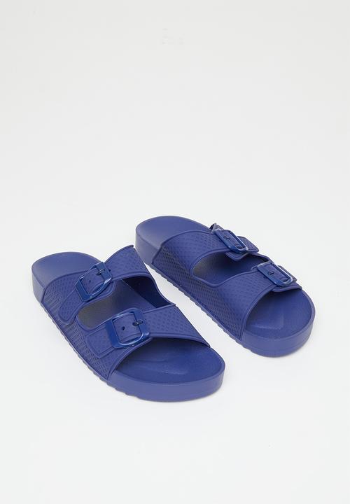 Rebel Republic - Kids strap slides - blue