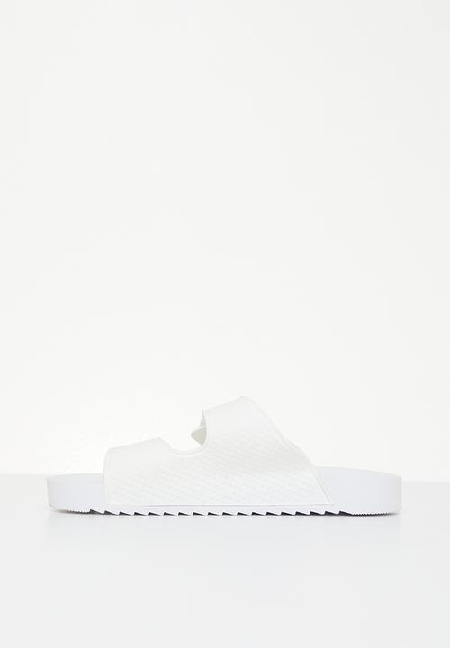 Rebel Republic - Kids strap slides - white
