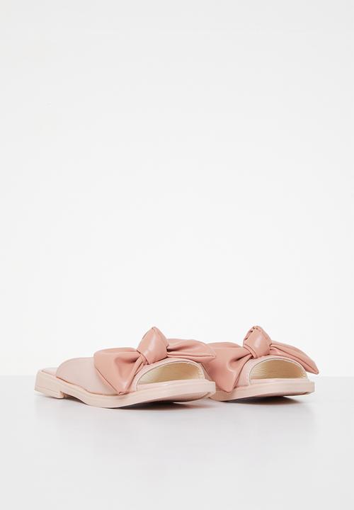 Rebel Republic - Girls bow slides - pink