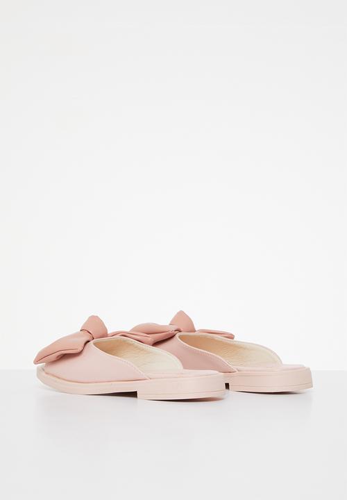 Rebel Republic - Girls bow slides - pink