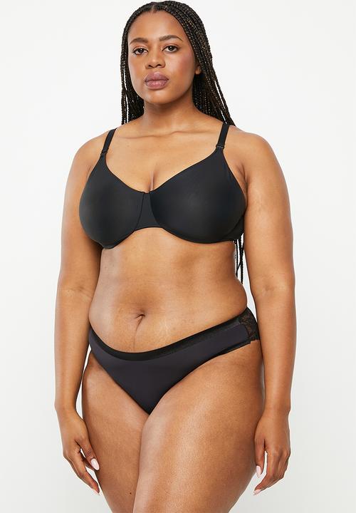 DORINA - Plus crystal 3 pack briefs - black & beige