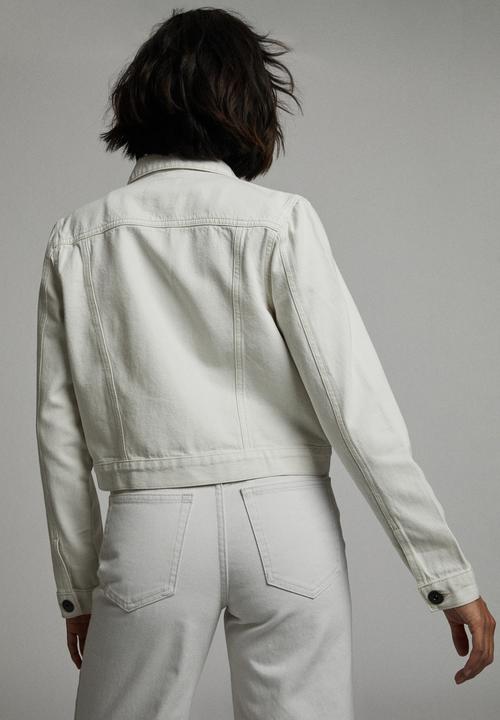 Cotton On - Girlfriend denim jacket - white haven