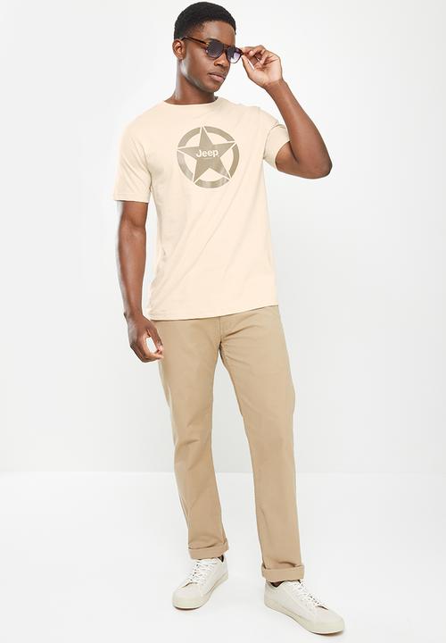JEEP - Star icon print tee - clay